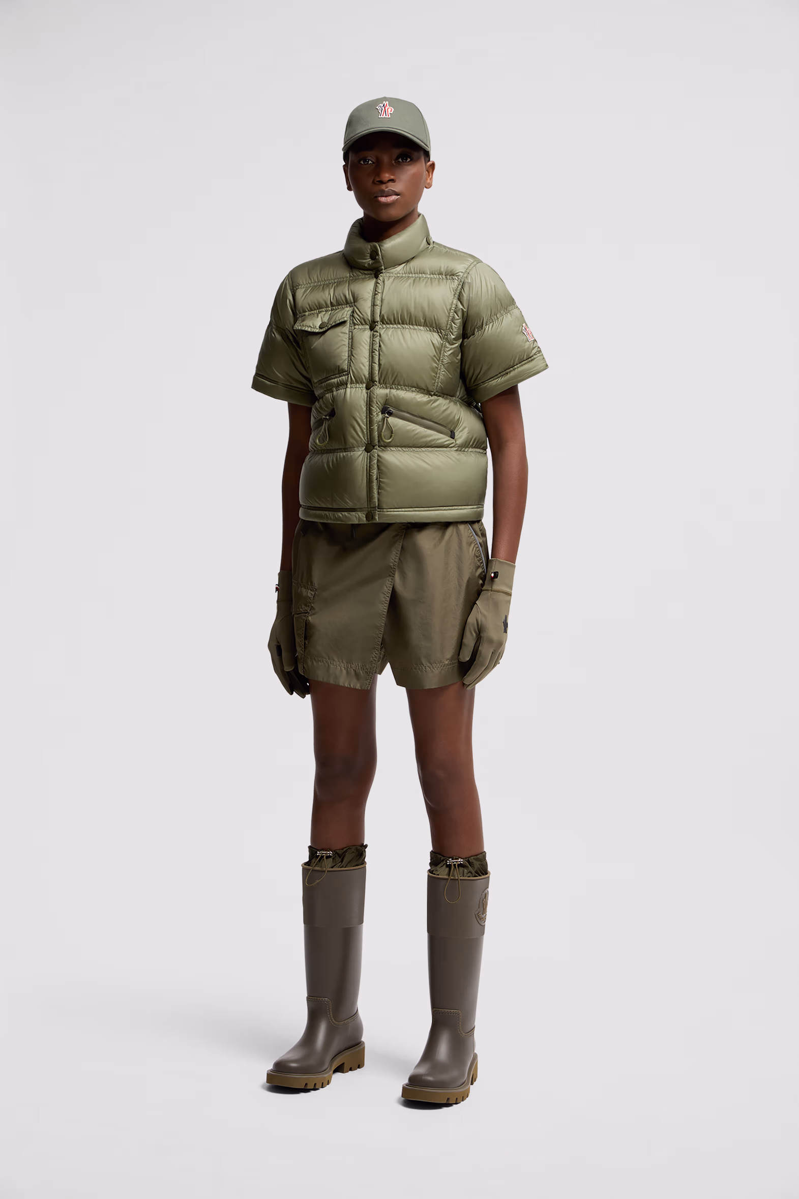 Belted Mini Skort Women Olive Green Moncler 0